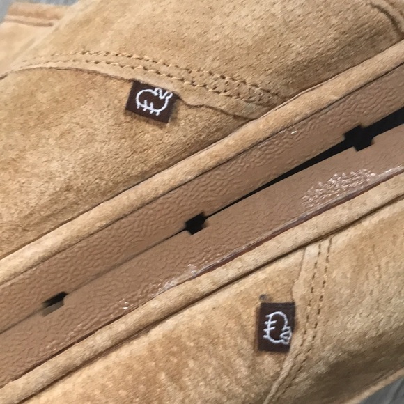 LAMO MEN'S SCUFF Faux Fur Chestnut Suede Upper Slippers size L - Picture 7 of 11